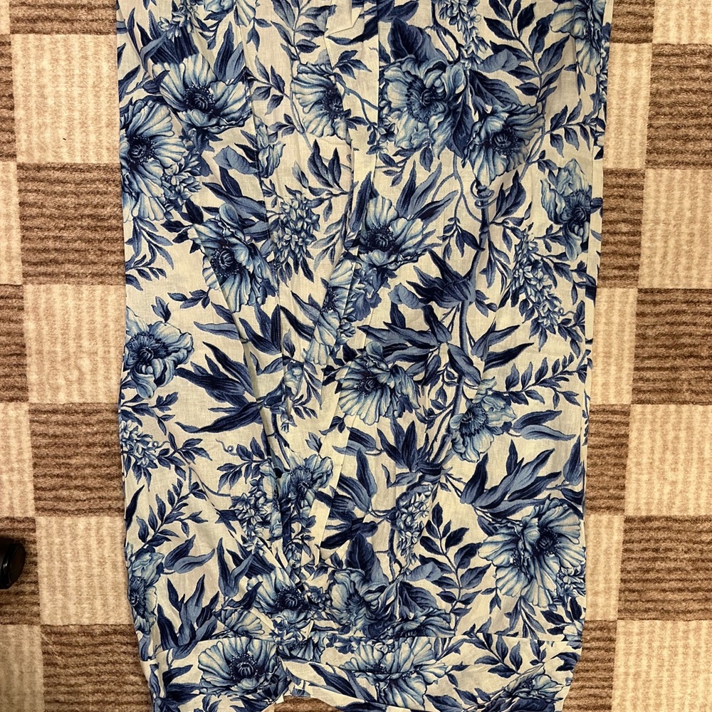 Floral Blue and White Skirt